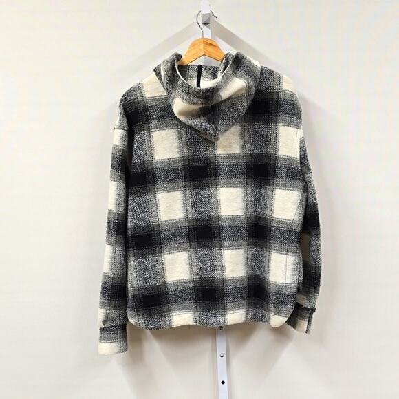 Joie XS Plaid 1/2 Zip Hooded Top - Picture 5 of 5
